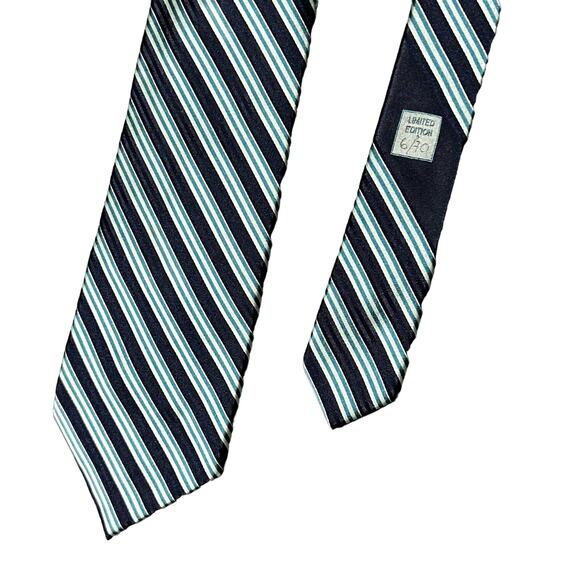 Daniel Cremieux Limited Edition Silk Tie Stripe 6/70 Italy Signature Collection - Picture 8 of 16